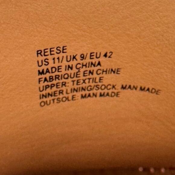 Just Fab Reese Orange Tweed Faux Leather Padded Maccosins Loafers Sz 11 Comfort - Picture 7 of 10